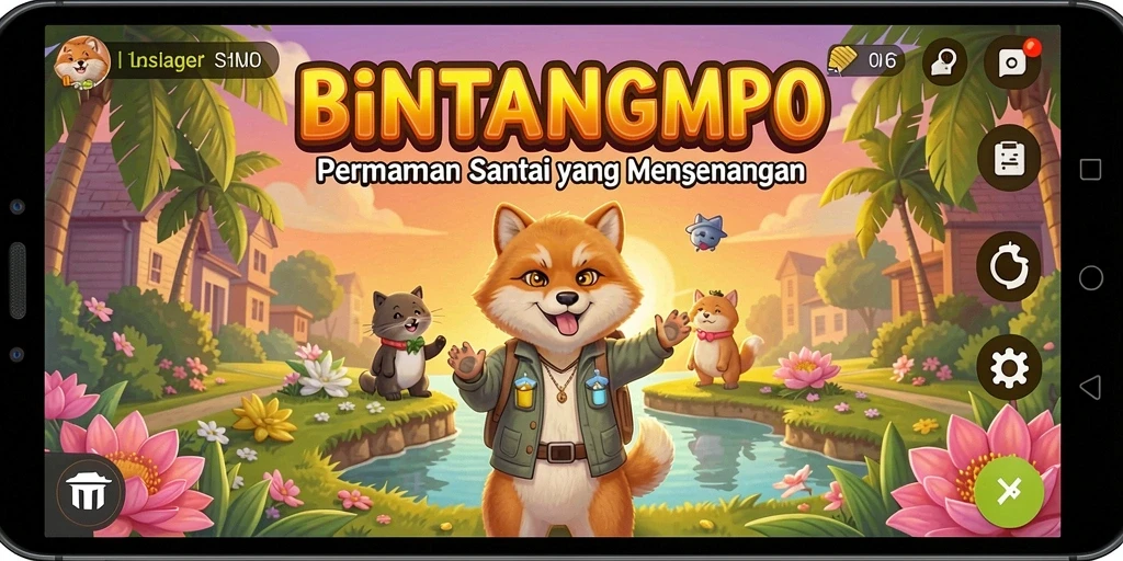 Tampilan gameplay menarik BINTANGMPO yang penuh warna.