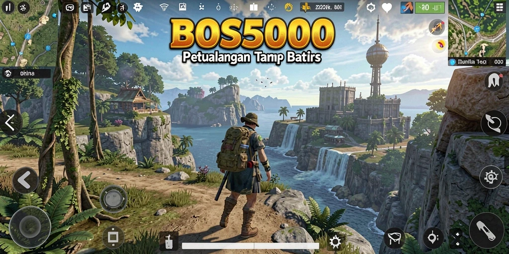 Tampilan gameplay Open World yang menakjubkan di BOS5000.