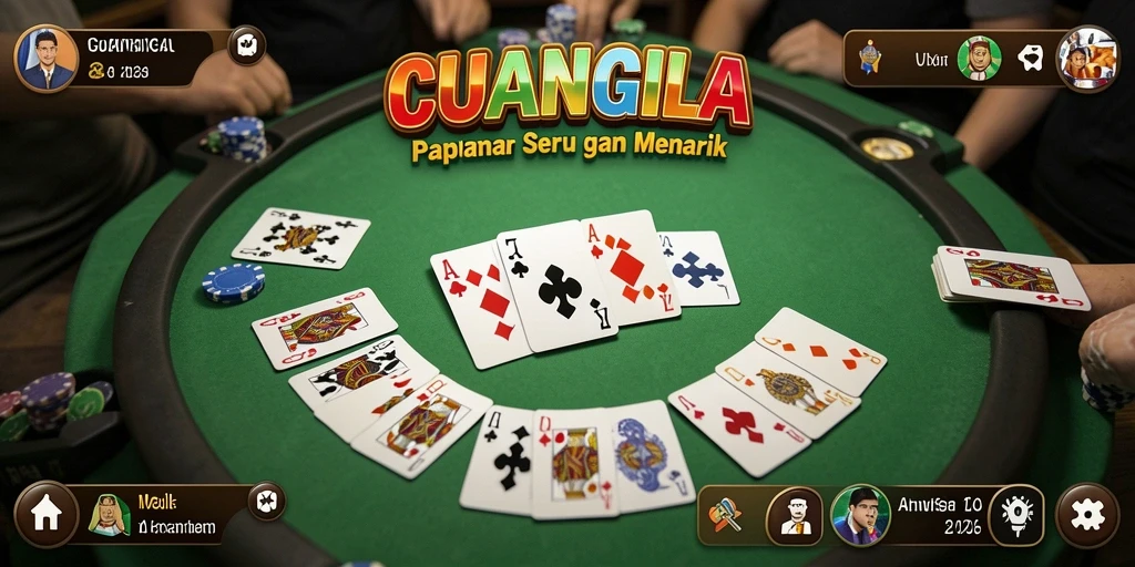 Tangkapan layar CUANGILA menampilkan gameplay seru gaple