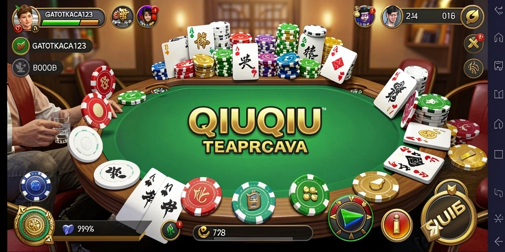 Screenshot gameplay QiuQiu GATOTKACA123 yang menarik dan seru.