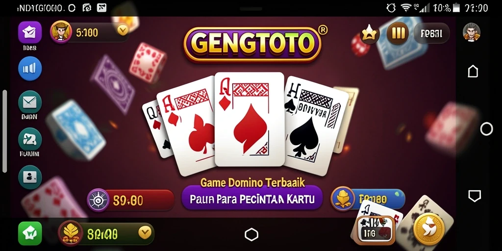 Tampilan gameplay seru GENGTOTO saat bermain Domino.