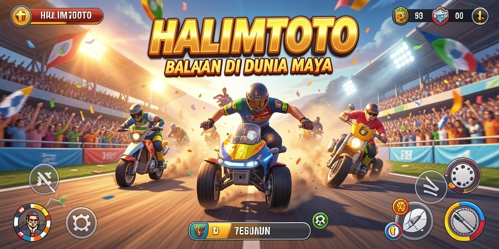Gameplay seru HALIMTOTO dengan balapan cepat dan menegangkan.
