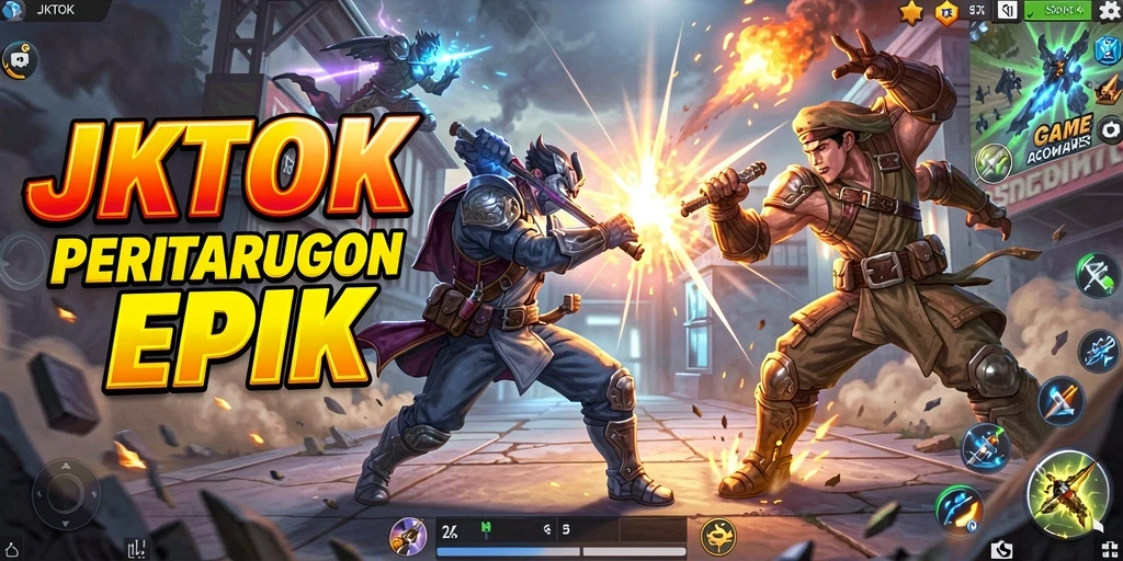 Tampilan aksi seru dalam game JKTOK yang mendebarkan.