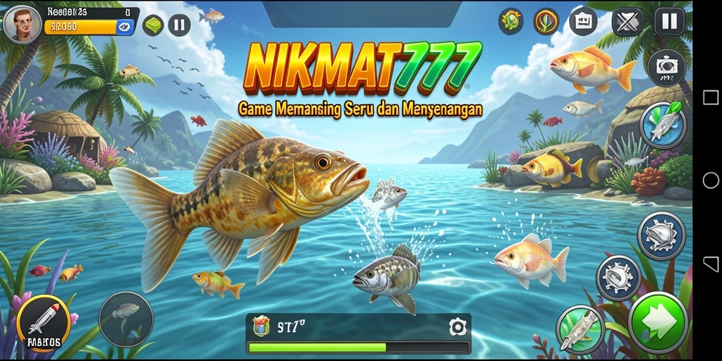 Tampilan gameplay menarik dari NIKMAT777 saat Anda memancing.