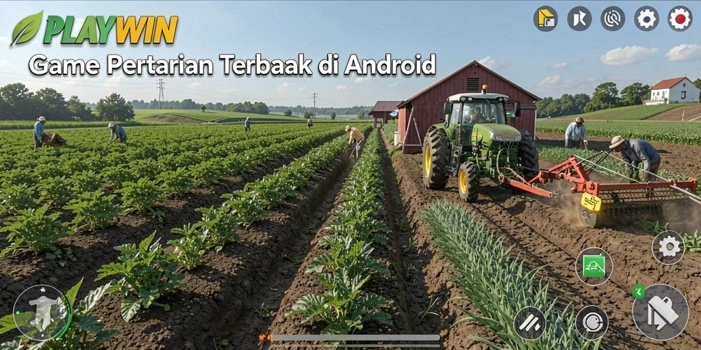 Tampilan gameplay yang menarik dengan pertanian yang subur.