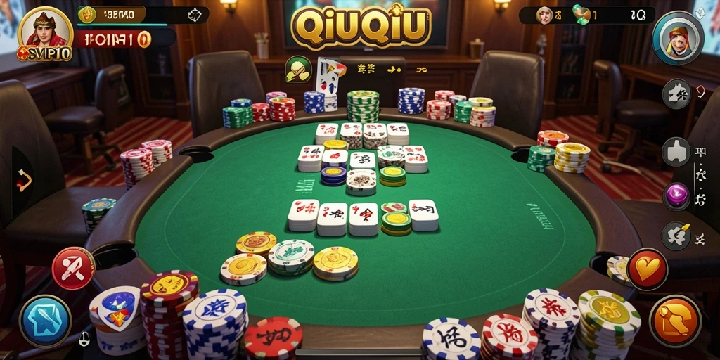 Tampilan menarik dan seru dari gameplay QiuQiu SVIP10.